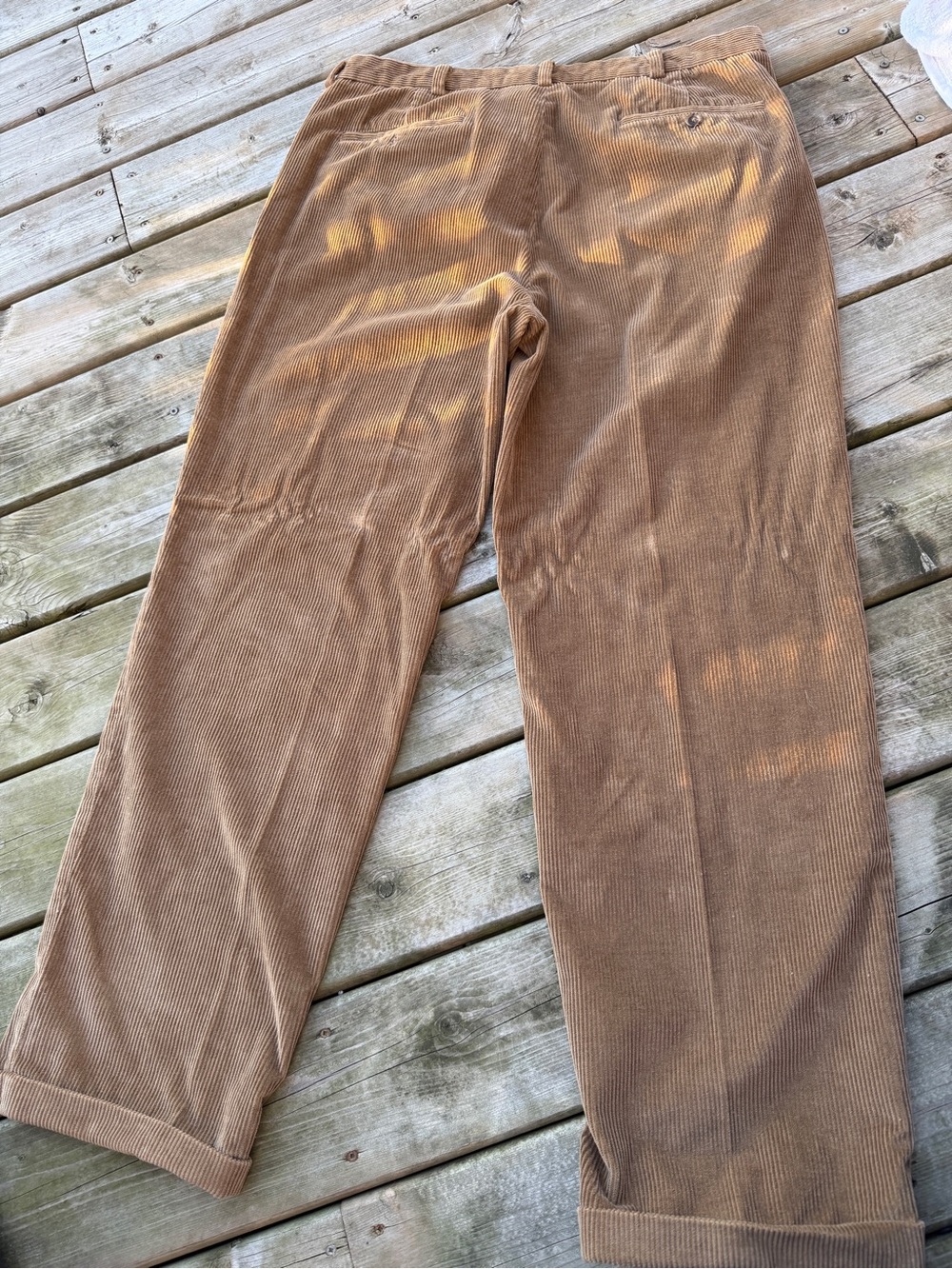 Vintage Brooks Brothers 346 Corduroy Pants Brown W38 L34 - Picture 10 of 11
